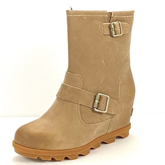 NEW JOAN OF ARCTIC WEDGE II BUCKLE LEATHER BOOT - Picture 9 of 13